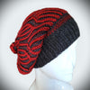 Red and Charcoal Gray Brioche Hat -  Shop hand knitted warm hats/caps for men, women and kinds online - UNEEKHATS