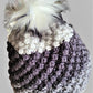 Gray Striped Hat -  Shop hand knitted warm hats/caps for men, women and kinds online - UNEEKHATS