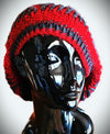 Charcoal Gray/Red Brioche Hat -  Shop hand knitted warm hats/caps for men, women and kinds online - UNEEKHATS