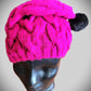 Hot Pink Cabled Slouchy -  Shop hand knitted warm hats/caps for men, women and kinds online - UNEEKHATS