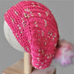 Hot Pink Slouchy -  Shop hand knitted warm hats/caps for men, women and kinds online - UNEEKHATS