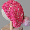 Hot Pink Slouchy -  Shop hand knitted warm hats/caps for men, women and kinds online - UNEEKHATS
