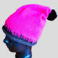 Hot Pink and Gray Slouchy -  Shop hand knitted warm hats/caps for men, women and kinds online - UNEEKHATS