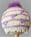 Lilac and White Toddler Cap -  Shop hand knitted warm hats/caps for men, women and kinds online - UNEEKHATS