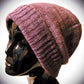 Knitted Wool Hat in medium brown color.