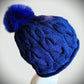 Royal Blue Cabled Beauty -  Shop hand knitted warm hats/caps for men, women and kinds online - UNEEKHATS