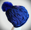 Royal Blue Cabled Beauty -  Shop hand knitted warm hats/caps for men, women and kinds online - UNEEKHATS