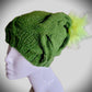 Hand knitted hat...sage green in color