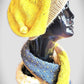 Beaded, Striped Hat and Scarf Set -  Shop hand knitted warm hats/caps for men, women and kinds online - UNEEKHATS