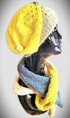 Beaded, Striped Hat and Scarf Set -  Shop hand knitted warm hats/caps for men, women and kinds online - UNEEKHATS