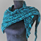 Turquoise and Black Shawl -  Shop hand knitted warm hats/caps for men, women and kinds online - UNEEKHATS