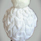 White Cabled Hat -  Shop hand knitted warm hats/caps for men, women and kinds online - UNEEKHATS